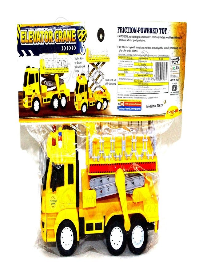 Globular Elevator Crane Friction Pull Back Vehicle Truck Engineering Set Toys for Girls Boys 28 CM Light and Sound +3 Year Best Gift Your Children - Image 4